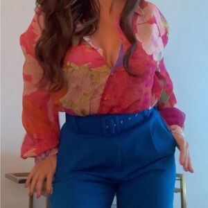 Never Fully Dressed Long Sleeve, Floral Blouse